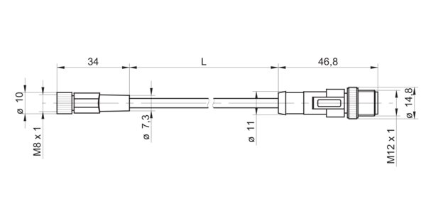 Соединительный кабель Baumer ESG 32A/KSG34AH0200
