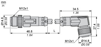 Соединительный кабель Telemecanique XZCR1512062B2