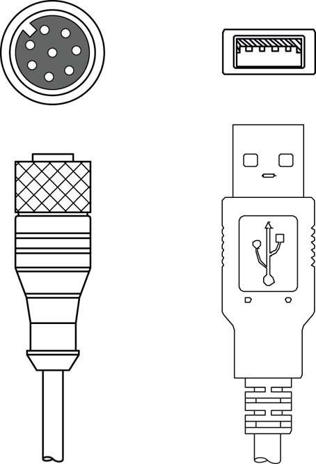 Соединительный кабель Leuze Electronic KB M12A-8P-USB-3000