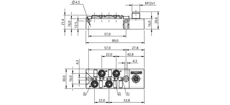 Распределительная коробка Balluff BPI 4M303P-5K-B0-SM48T