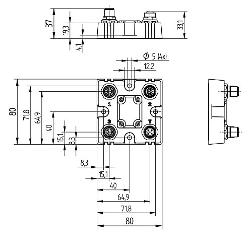 Распределительная коробка для датчиков Wenglor ZAA12NN01