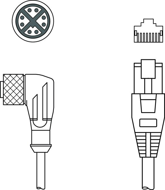 Соединительный кабель Leuze Electronic KSS GB-M12-8W-RJ45-A-P7-050