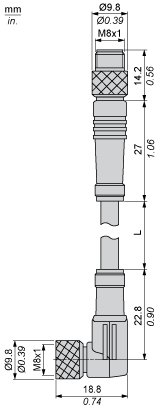Соединительный кабель Telemecanique XZCR2706037R2