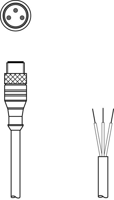 Разъем с кабелем Leuze Electronic KS U-M8-3A-P1-050