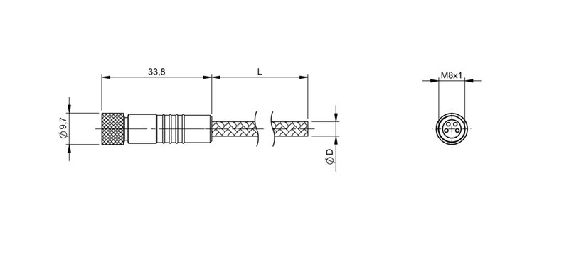 Разъем с кабелем Balluff BCC W314-0000-10-003-MW8434-010
