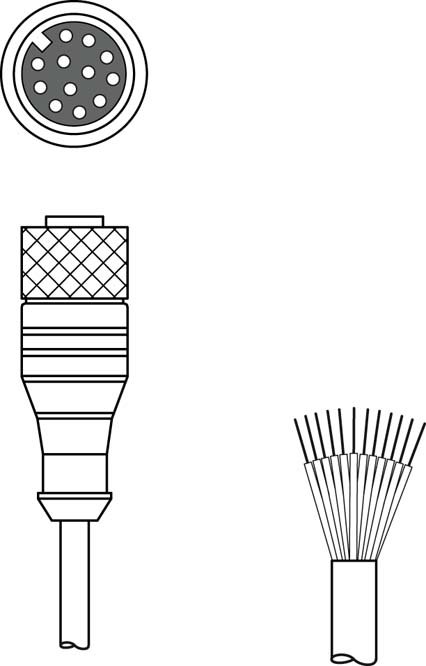 Разъем с кабелем Leuze Electronic KD U-M12-CA-P1-050