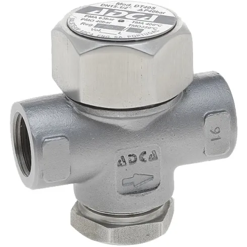 Конденсатоотводчик термодинамический из нержавеющей стали резьбовой ADCA DT40S Ру40 Ду1