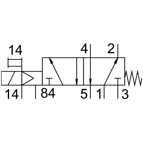 Распределитель с электромагнитным управлением Festo MFH-5-1/4-S
