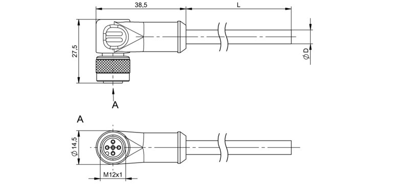 Разъем с кабелем Balluff BCC M425-0000-1B-031-PS72N1-050-C009