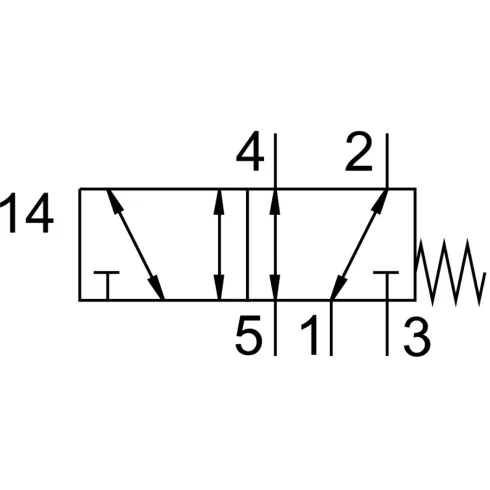 Распределитель для монтажа на лицевой панели Festo SV-5-M5-B