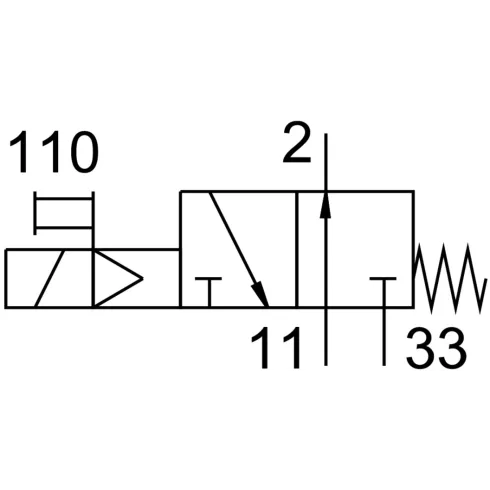 Распределитель с электромагнитным управлением Festo MOFH-3-3/4