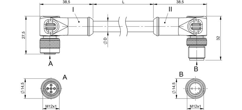 Соединительный кабель Balluff BCC M425-M422-3B-329-PS72N1-015-C009