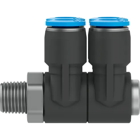 Коллектор цанговый поворотный с четырьмя выходами Festo QSLV4-3/8-10