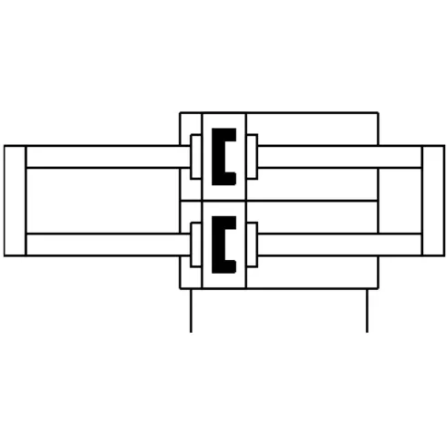 Двухпоршневой пневмоцилиндр Festo DPZJ-20-10-P-A-S2