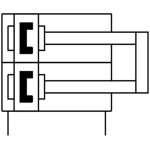 Двухпоршневой пневмоцилиндр Festo DPZ-20-40-P-A-KF