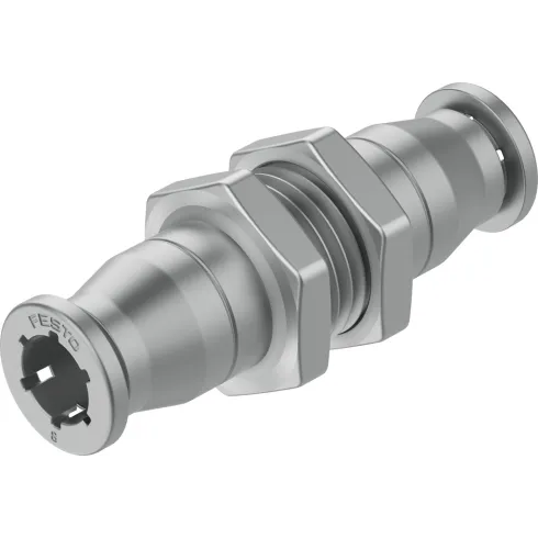 Муфта цанговая для панельного монтажа прямая Festo CRQSS-8 из нержавеющей стали