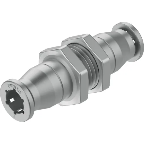 Муфта цанговая для панельного монтажа прямая Festo CRQSS-8 из нержавеющей стали
