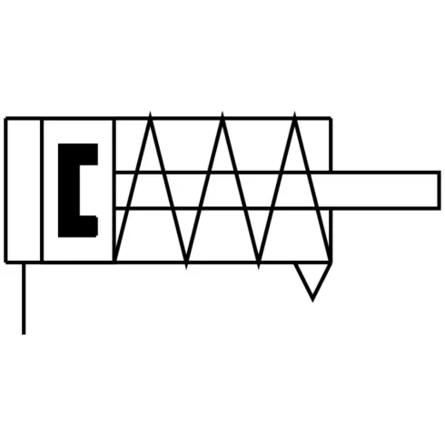 Плоский пневмоцилиндр Festo EZH-10/40-40-A-B