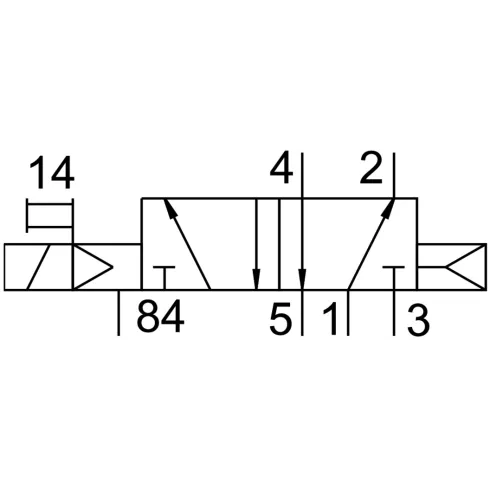 Распределитель с электромагнитным управлением Festo MEH-5/2-1/8-P-L-B