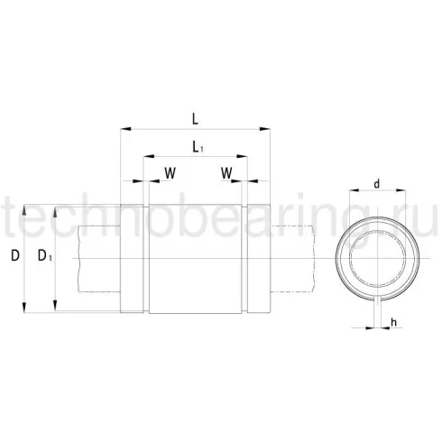 Линейный шариковый подшипник TECHNIX LME 40-UU (KB 40 80 PP)