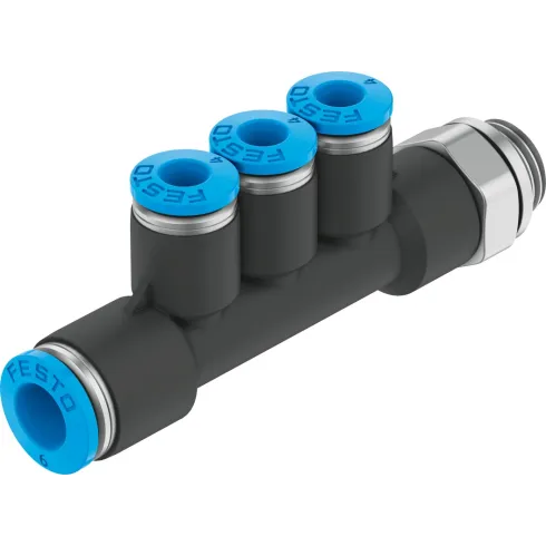 Коллектор цанговый с резьбой Festo QST3-G3/8-10-8