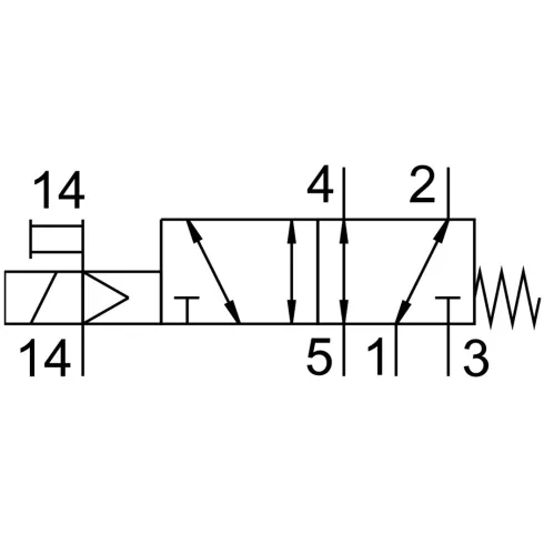 Распределитель с электромагнитным управлением Festo MFH-5/2-D-1-FR-S-C