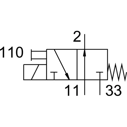 Распределитель с электромагнитным управлением Festo MHA2-MS1H-3/2O-2-K