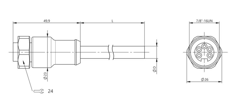 Разъем с кабелем Balluff BCC C3B5-0000-10-063-YX85A5-050-C009