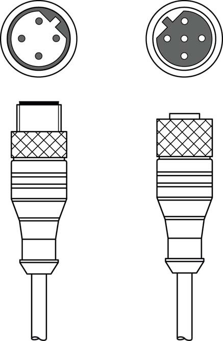 Соединительный кабель Leuze Electronic KDS PB-M12-4A-M12-4A-P3-010
