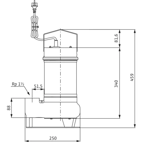 Погружной насос для сточных вод Wilo Drain STS 40/10 (1~230 В) 2065872