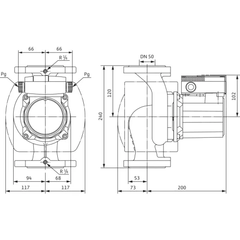 Циркуляционный насос Wilo TOP-S 50/4 (1~230 V, PN PN6/PN10) 2080048