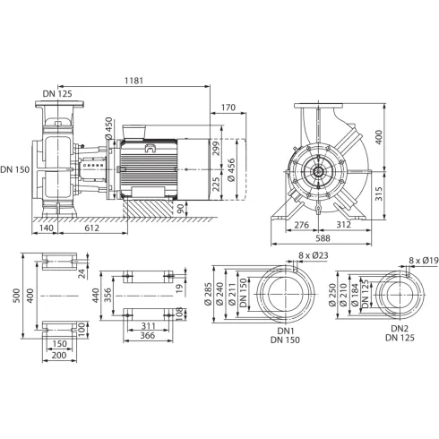 Блочный насос Wilo CronoBloc-BL 150/380-75/4 2151486