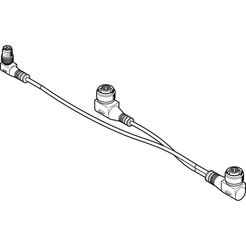 Соединительный кабель Festo NEDV-L2R1-V7-M12W3-K-0.1L1-N-M8W4-0.2R1
