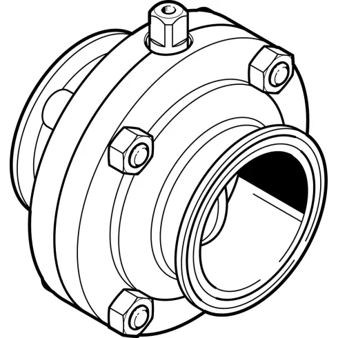 Поворотный затвор пищевой Festo VZFB-A-2&amp;amp;rdquo;-CC-V2V2V