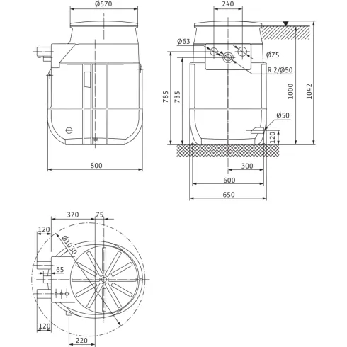 Напорная установка отвода сточной воды Wilo DrainLift WS 50E/TP 50, TP 65 2525160
