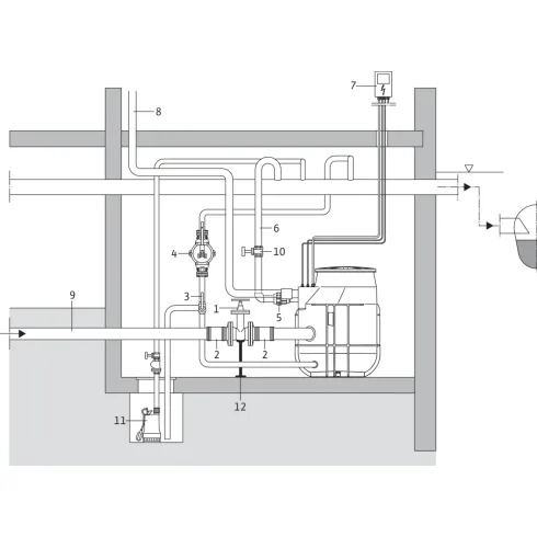 Напорная установка отвода сточной воды Wilo DrainLift WS 50D/TP 50, TP 65 2525161