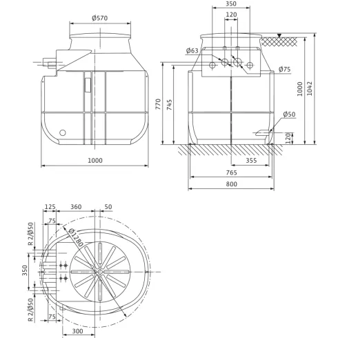 Напорная установка отвода сточной воды Wilo DrainLift WS 50D/TP 50, TP 65 2525161