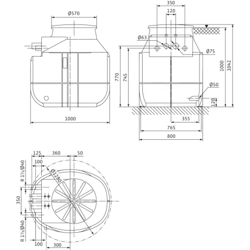 Напорная установка отвода сточной воды Wilo DrainLift WS 40D/CUT GI03 (MTS 40) 2525165