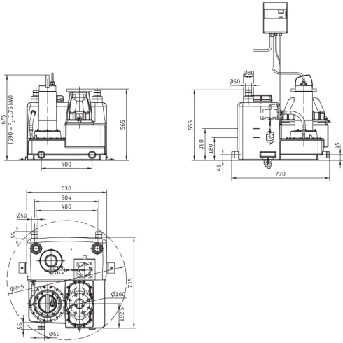 Напорная установка для отвода сточных вод Wilo RexaLift FIT L 1-13 2536961