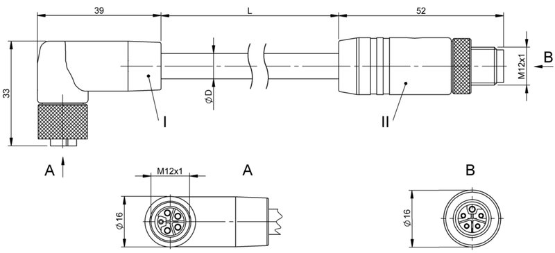 Соединительный кабель Balluff BCC M425-M415-3L-386-PX85A5-150