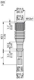 Разъем с кабелем Telemecanique XZCP1141L5