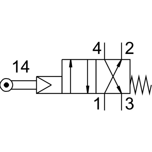 Распределитель с роликовым рычагом Festo RS-4-1/8