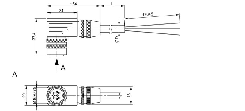 Разъем с кабелем Balluff BKS-S 33M-20