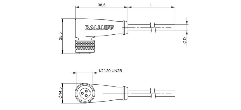 Разъем с кабелем Balluff BCC A223-0000-1C-123-EX43T2-020
