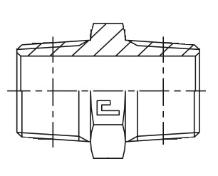 Фитинг-соединитель прямой CAST S.p.A. 300107, BSPT 1/2, 225 бар