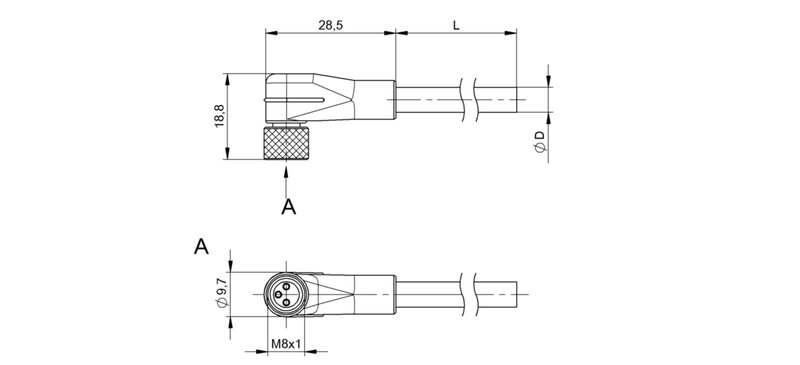 Разъем с кабелем Balluff BCC W323-0000-10-004-TW0334-050