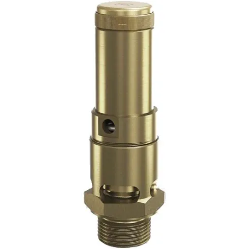 Клапан предохранительный латунный резьбовой Goetze 810-sGK-Ду15-NPT-m/–15/-FKM-VI-0,2/9 (PN50 DN15 )