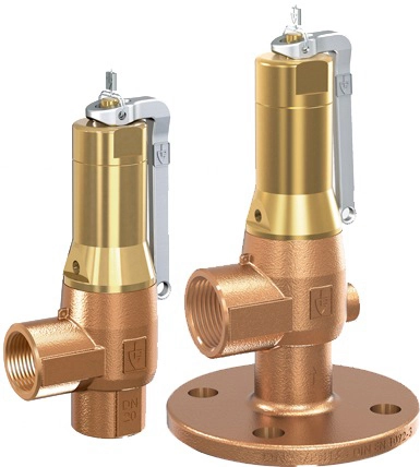 Клапан предохранительный бронзовый резьбовой Goetze 642-mGFL-Ду65-f/f-65/65-PTFE/FKM (DN65)