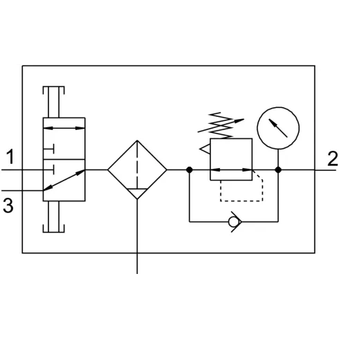 Блок подготовки воздуха, комбинация Festo LFR-1/4-DB-7-MINI-KC-MPA
