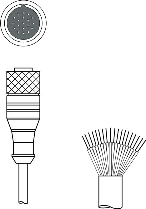 Разъем с кабелем Leuze Electronic KD U-M23-JA-P1-100